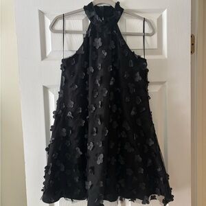 Francesca's Black Floral Mini Dress